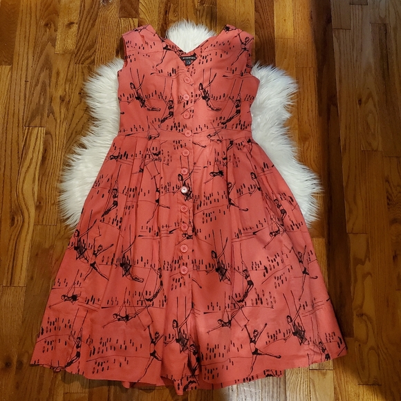 Emily and Fin Lucy Pink Trapeze Print Sz S - Picture 6 of 15